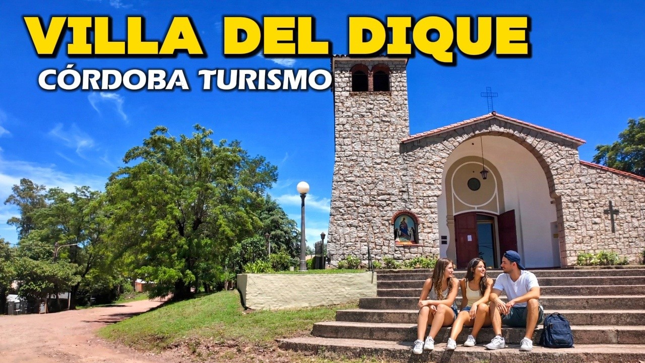 【4K】Muchos están eligiendo este Pueblo para Vacacionar - VILLA DEL DIQUE | Córdoba Walking Tour