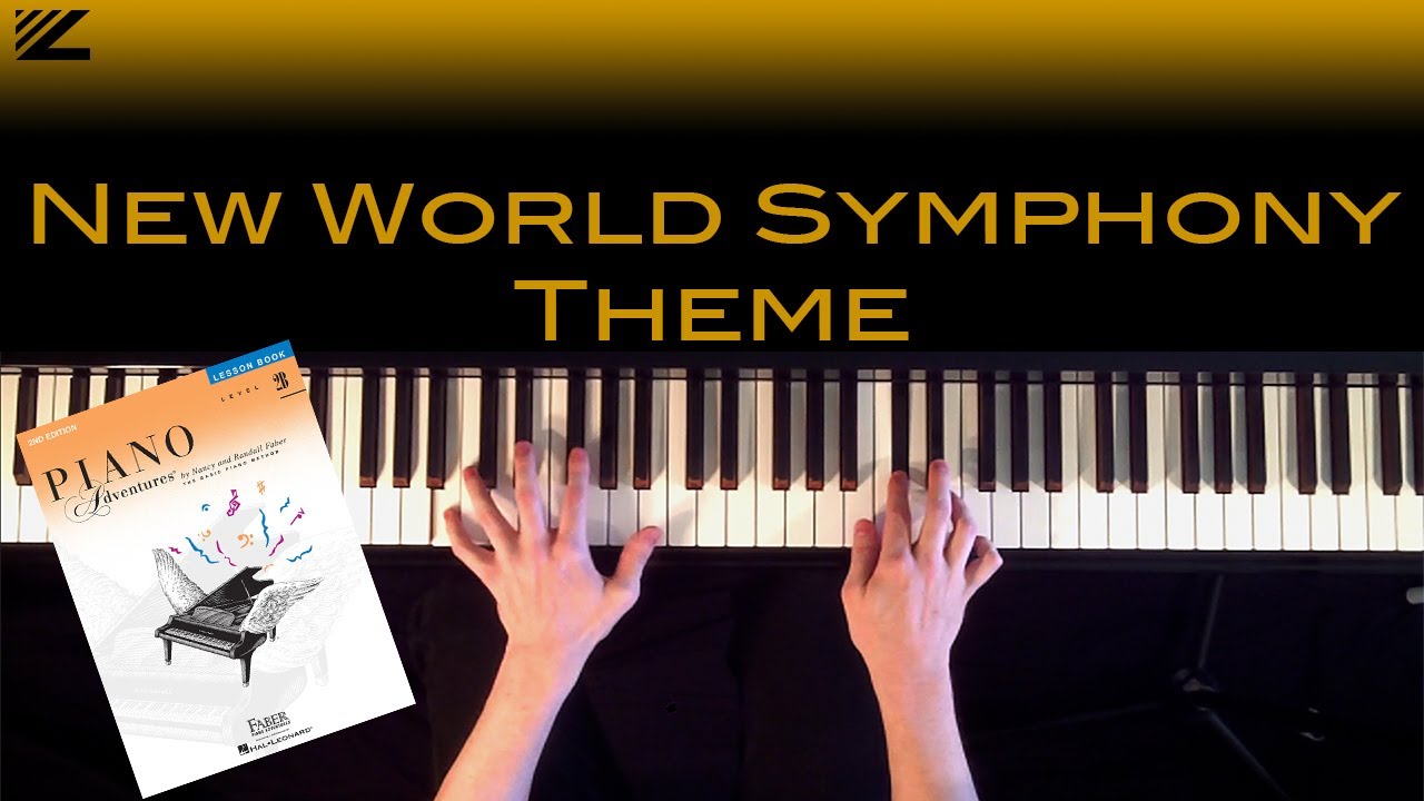 New World Symphony Theme - Piano Adventures Level 2B Tutorial