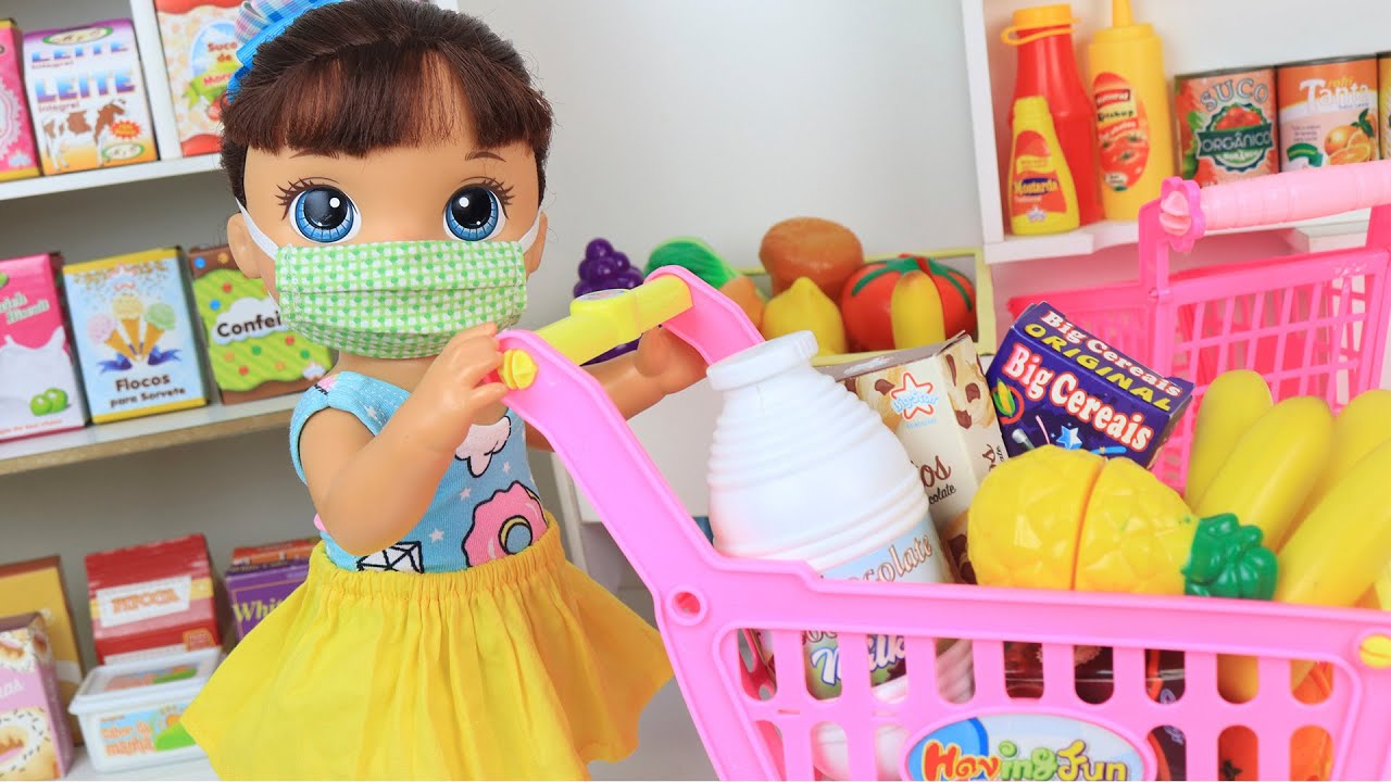BABY ALIVE DUDA VAI AO SUPERMERCADO DE MÁSCARA!