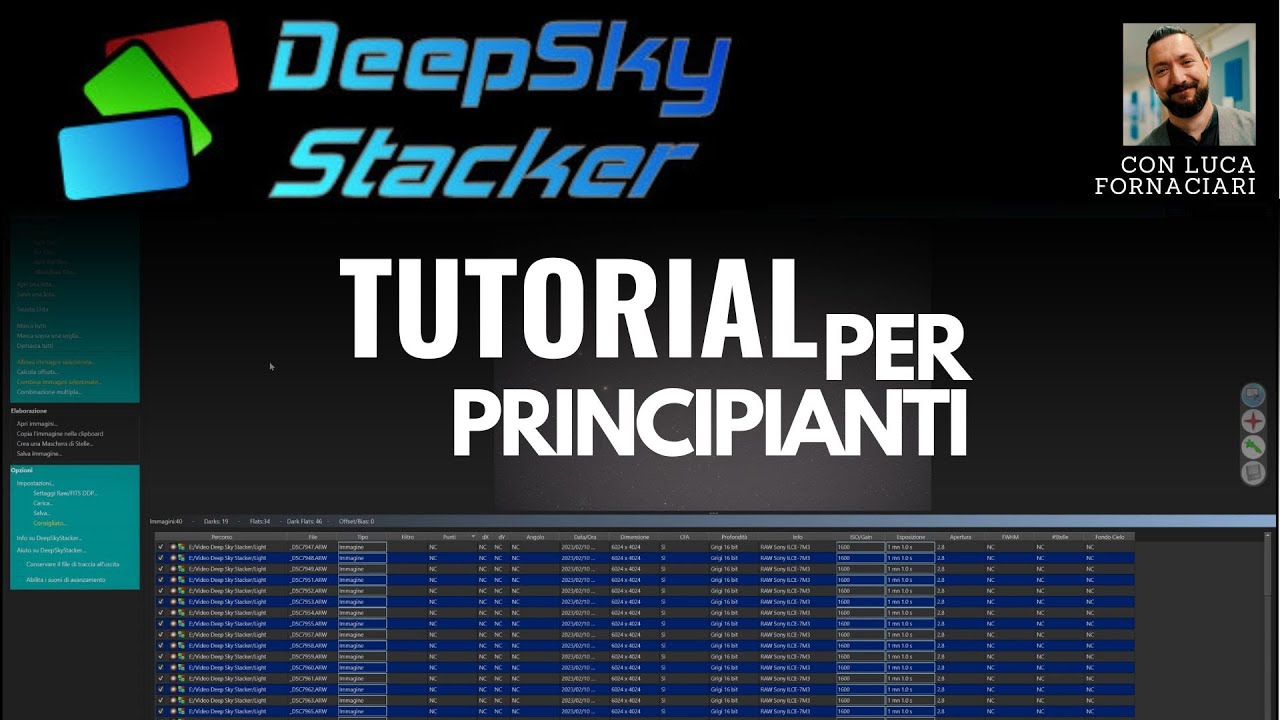 Deep Sky Stacker facile: un Tutorial semplificato per il primo uso di DSS