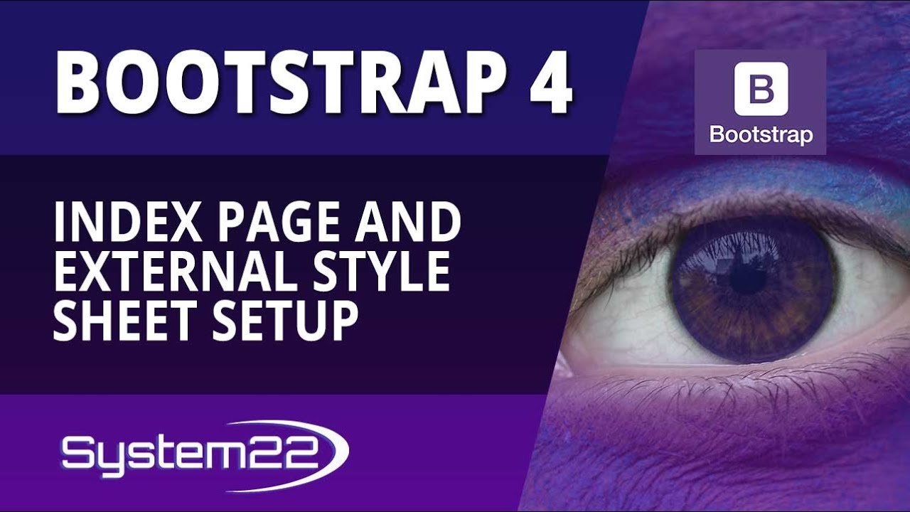 Bootstrap 4 Basics Index Page and External Style Sheet Setup