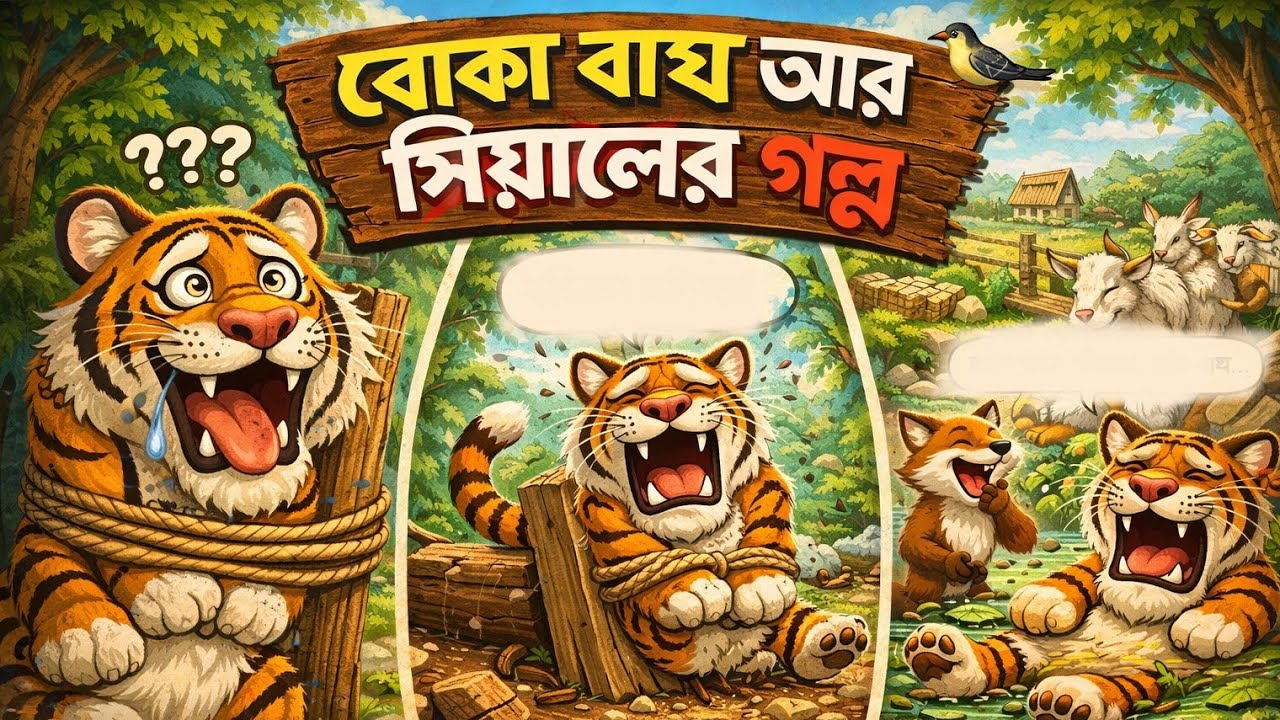 বাঘ আর শিয়ালের গল্প#BanglaNRcartoons #cartoon #animation #funny #banglacartoon 