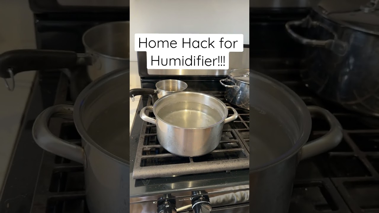 Home Hack for Humidifier. This actually helps warm up you home too. #humidifier #homemade #babies