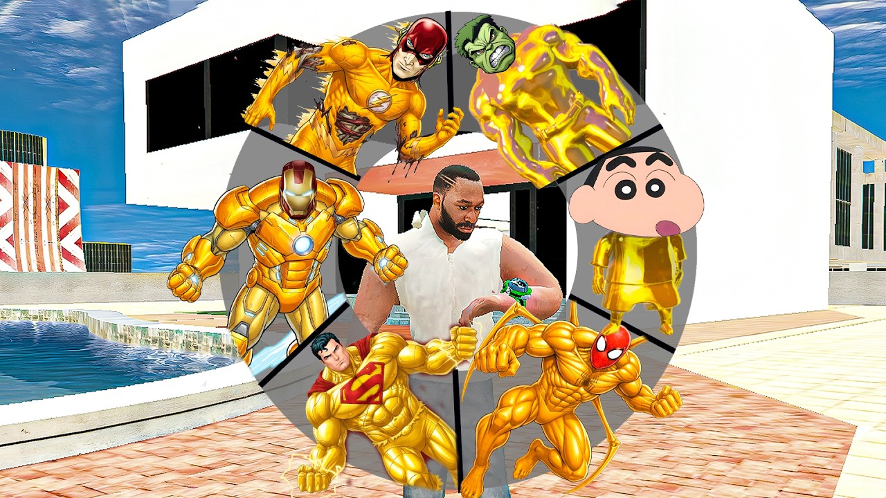 Franklin Playing As A Every GOLDEN AVENGERS in INDIAN BIKE DRIVING 3D