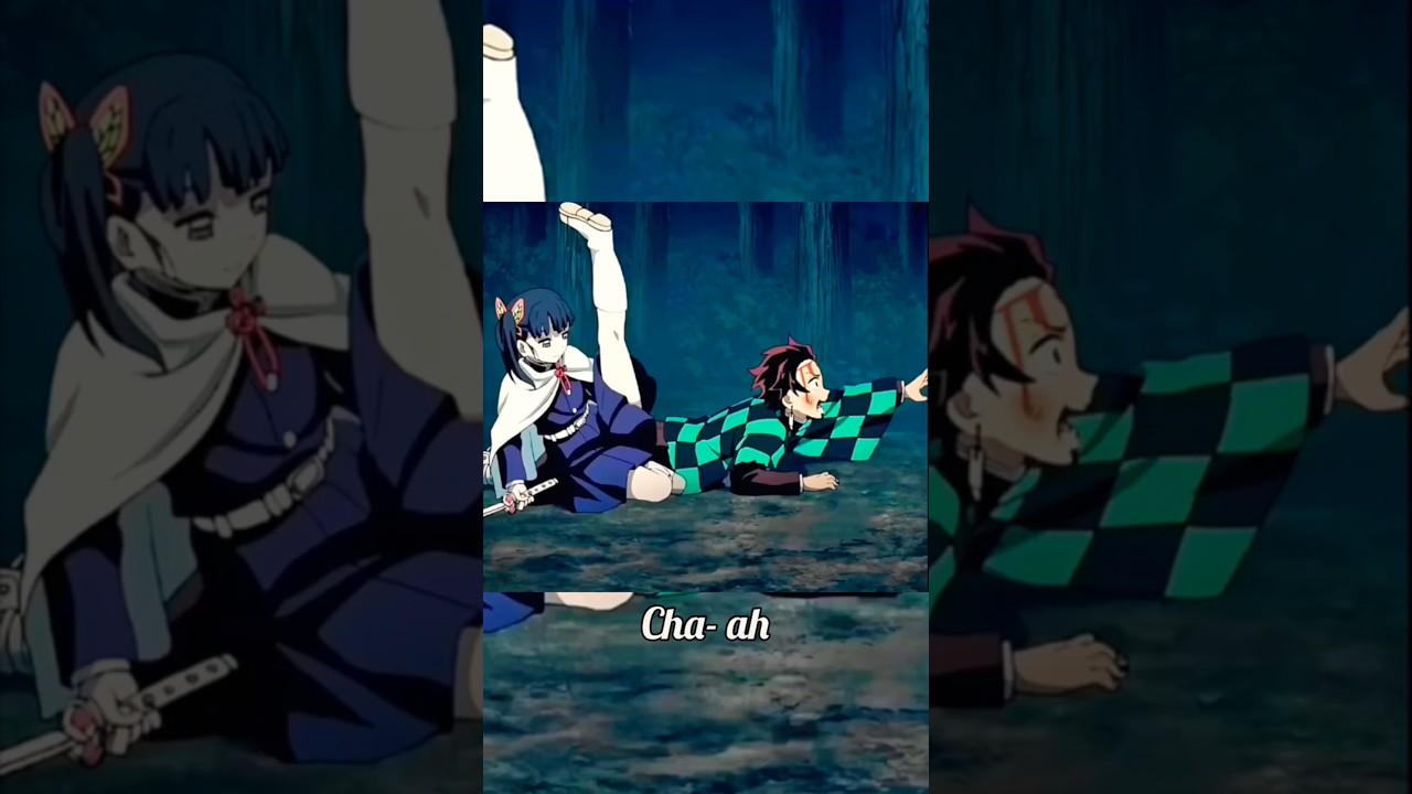 Nezuko running for her life 🤭 | Gambare Gambare senpai song lyrics edit | Tanjiro X Kanao X Nezuko