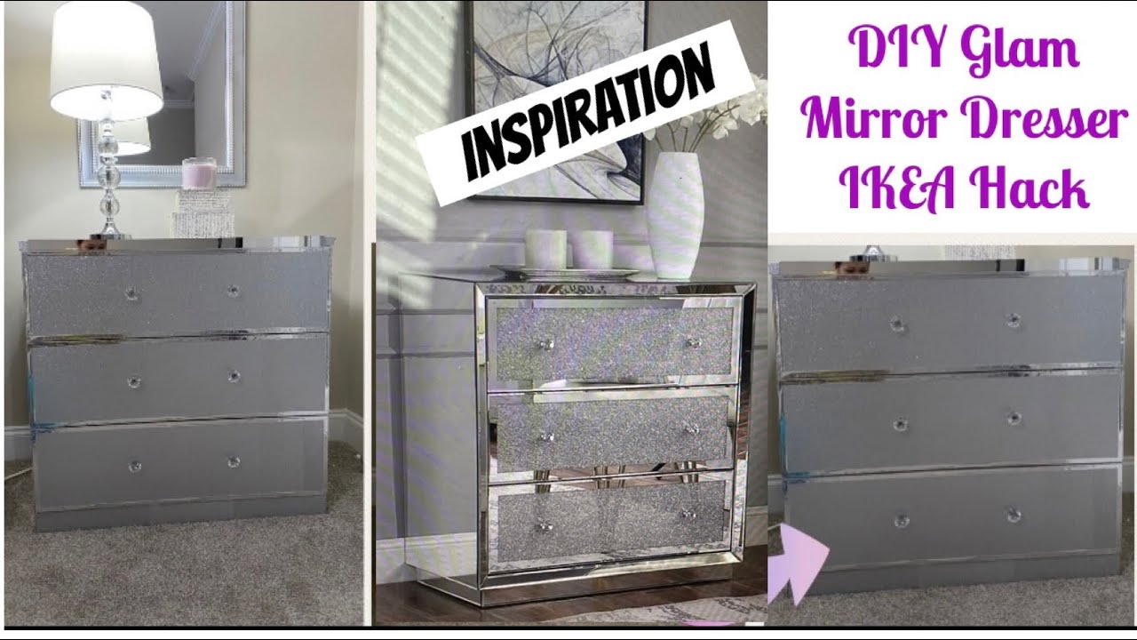 Bedroom Makeover Part 2 - Luxe on a budget - DIY Ikea Hack - Mirror Dresser