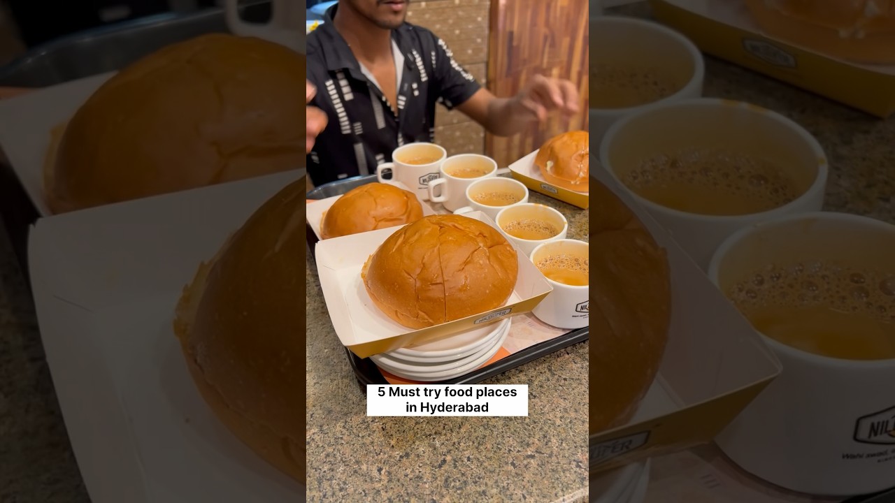 5 Must try food places in Hyderabad 😍 #biryani #chai #chailover #chickenlover #indianfood #foodie