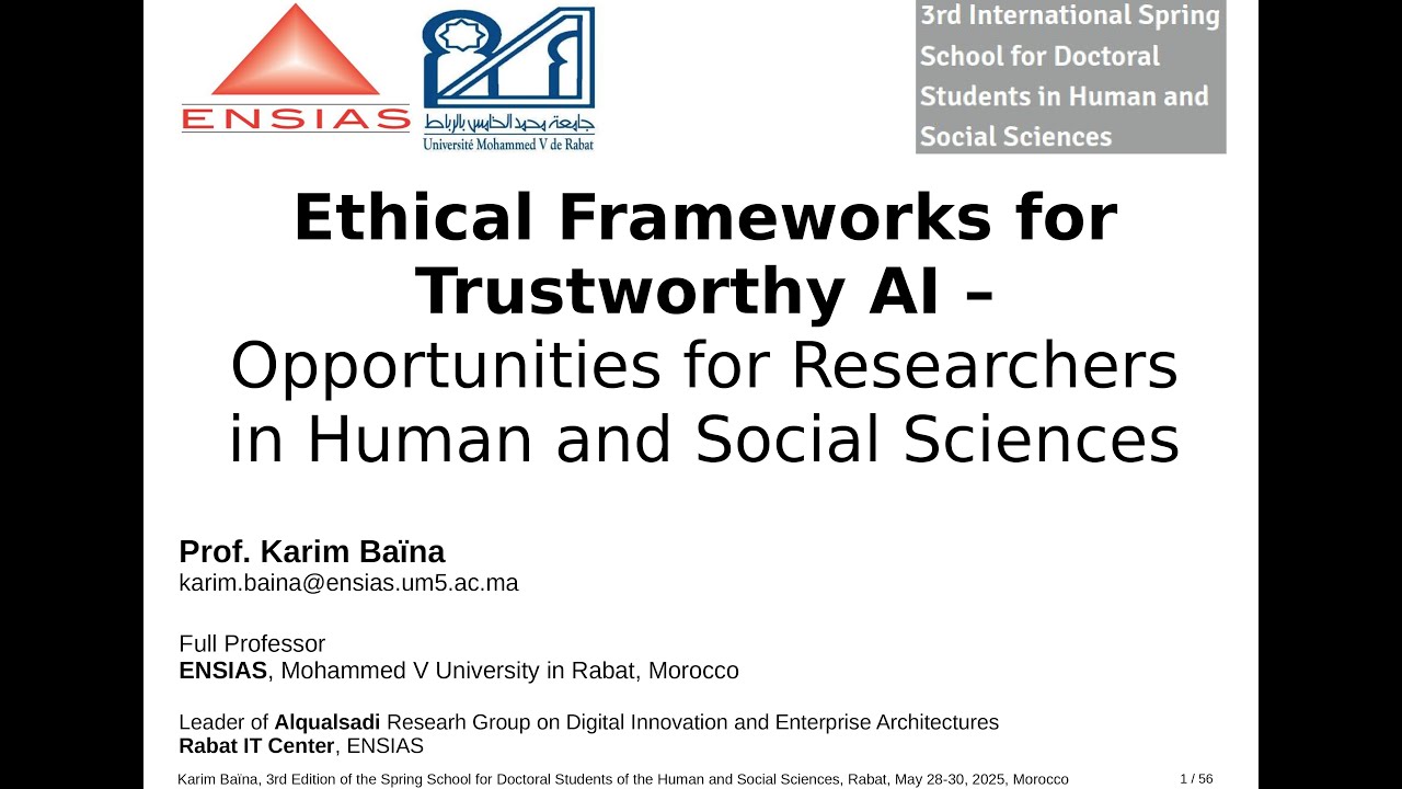 Thinking AI - AI Opportunities in Human & Social Sciences - Ethical Frameworks for Trustworthy AI
