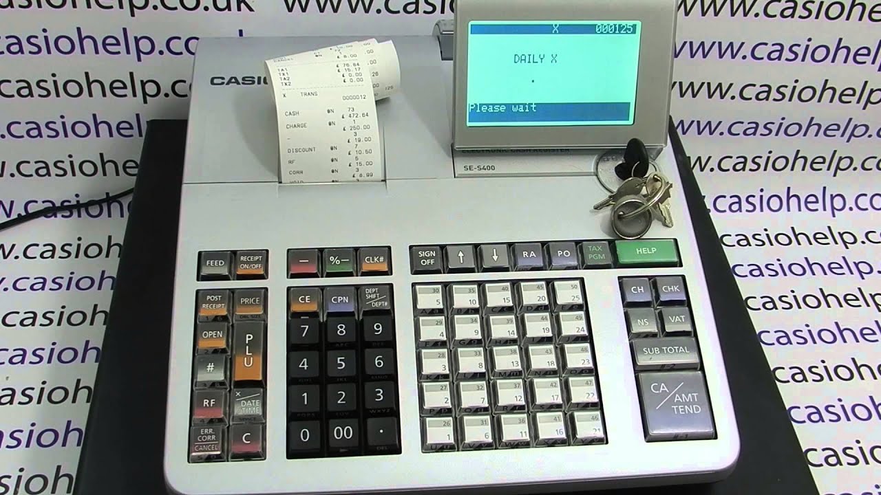 How To Issue The X Report Casio SE-S400 / SE-S800 / PCR-T500 / PCR-T520 Cash Register