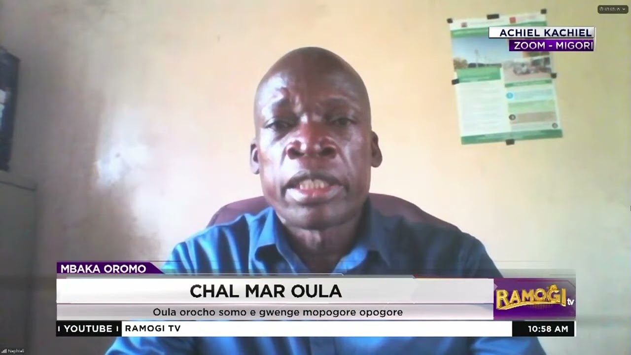 Naphtali Odhoch:  Wakwayoni jii obed motang' mondo midhiero mawuok gi koth kik makwa