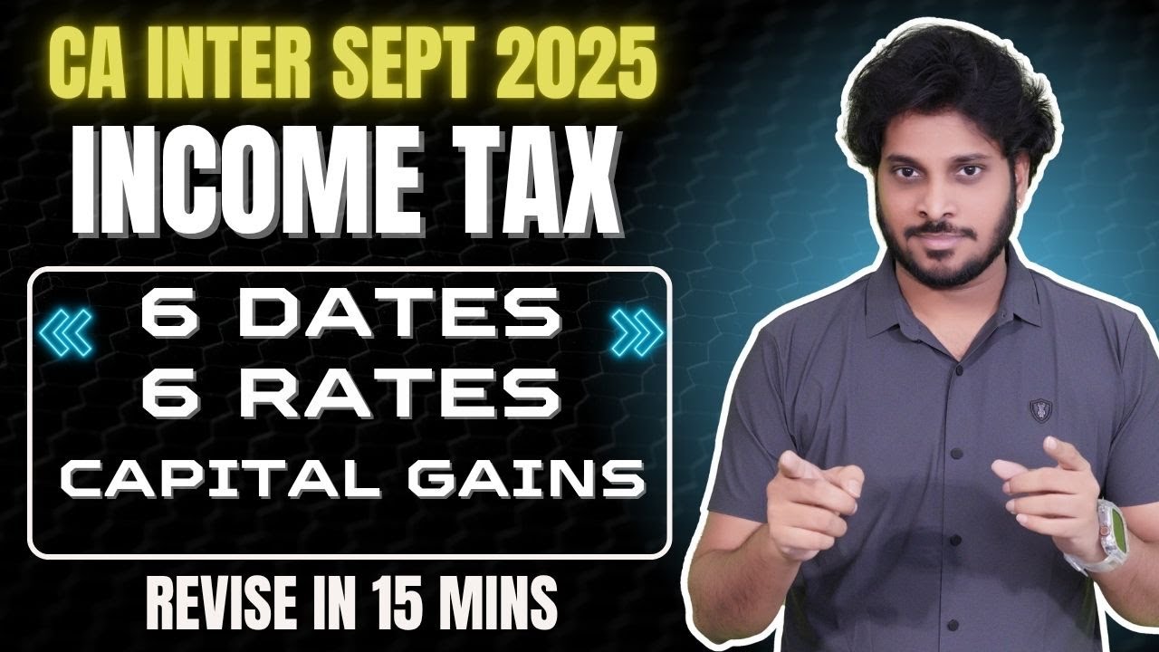 MOST IMPORTANT CAPITAL GAINS DATES AND RATES SEPT 2025 EXAMS