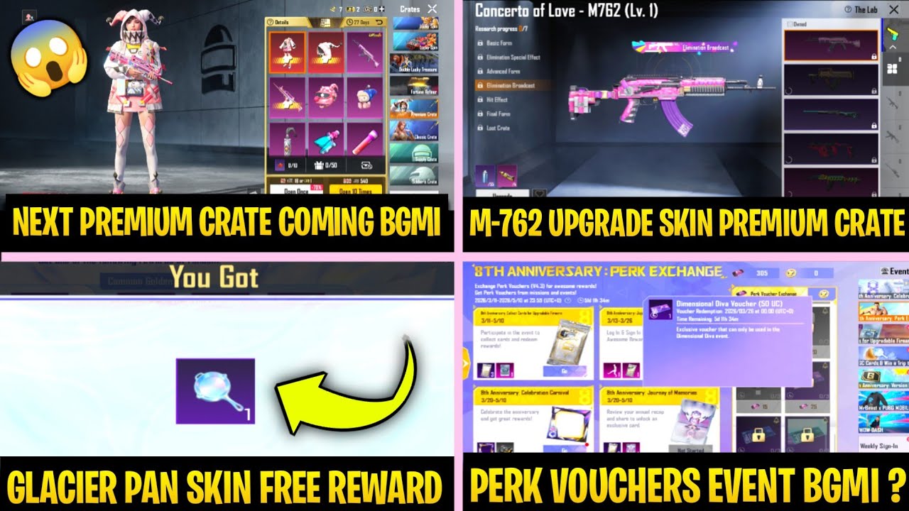 🔴Bgmi Next Premium Crate | M-762 Update Skin Coming In Bgmi ? | Perk Voucher Event Not Coming Bgmi 
