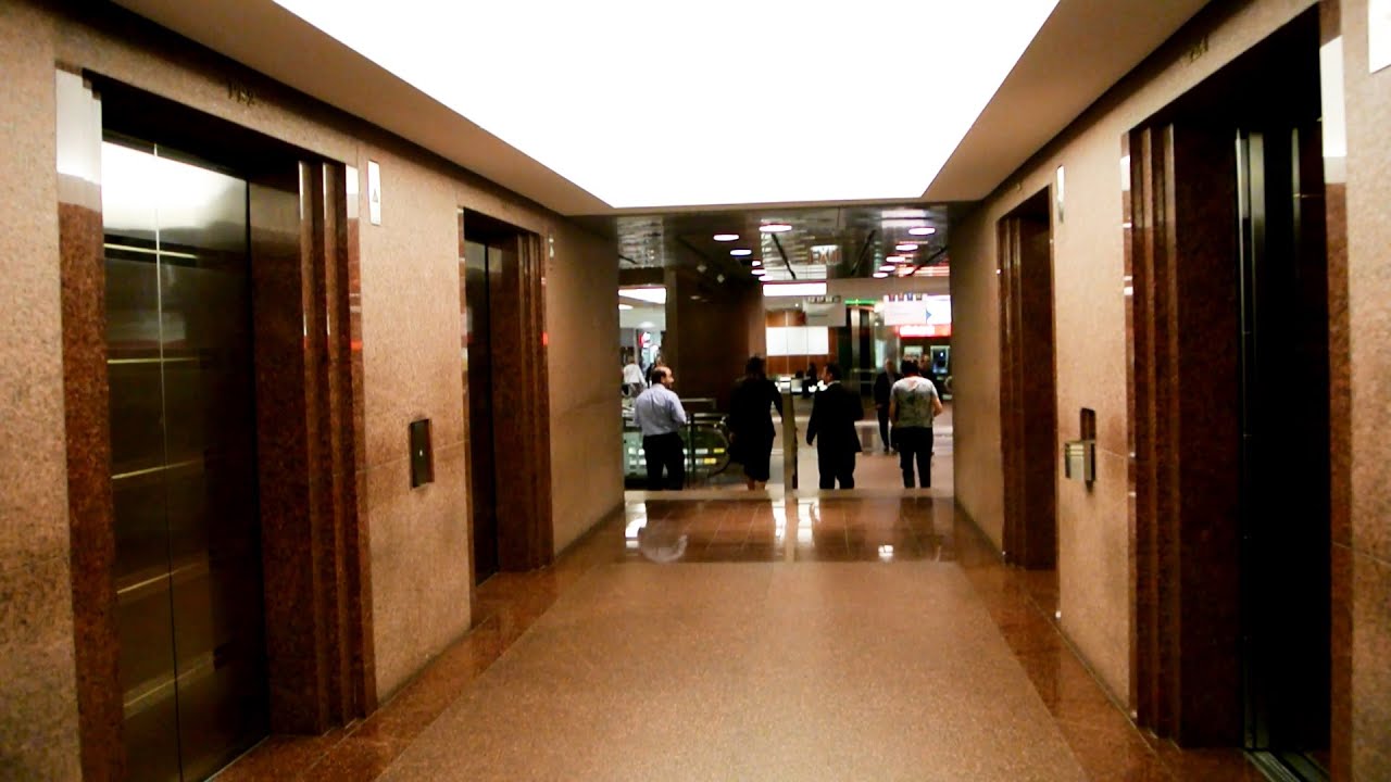 1980s Schindler M-series double-decker elevators (serving 68 floors) @ Scotia Plaza, Toronto, Canada