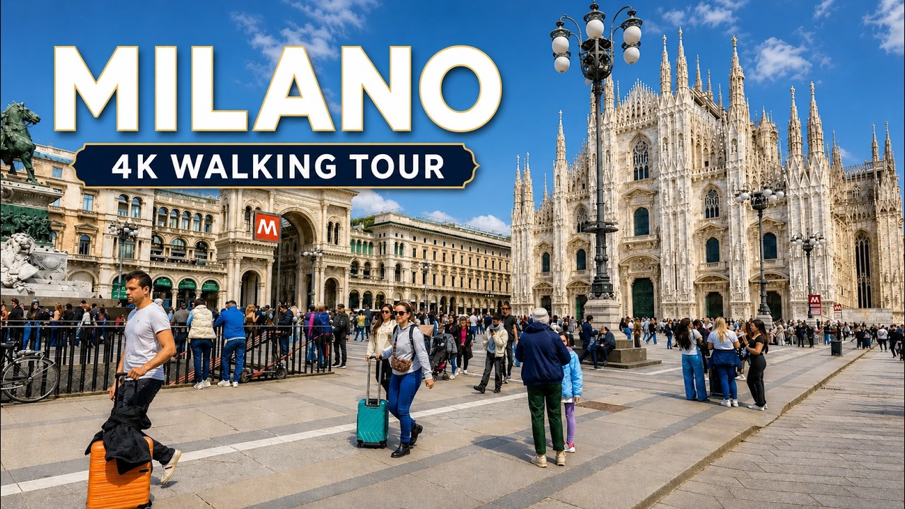 Milano Italy 🇮🇹 Walking Tour | 4K UHD | Duomo, Galleria, Castello & Navigli ✨🚶‍♂️