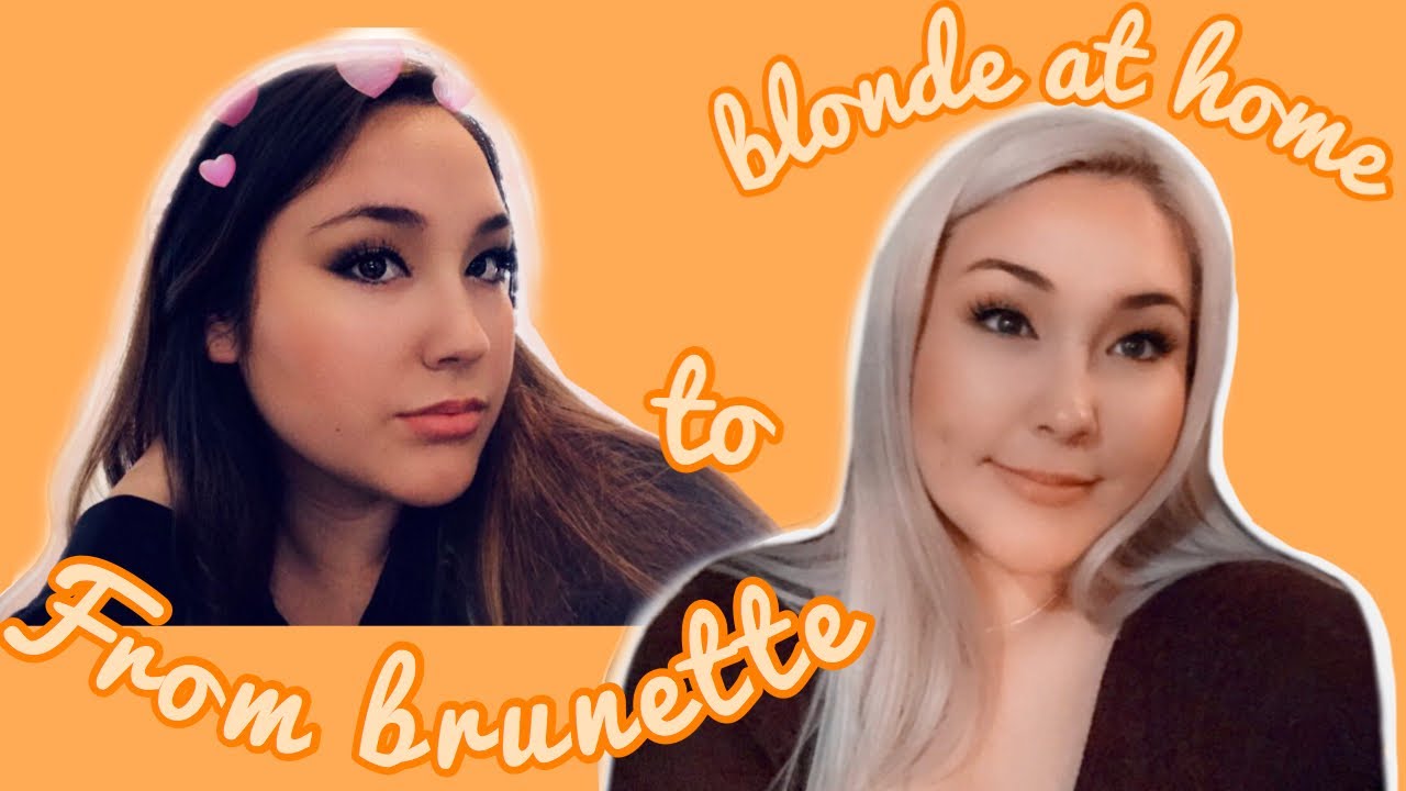 BLEACHING my BROWN hair to PLATINUM BLONDE at HOME