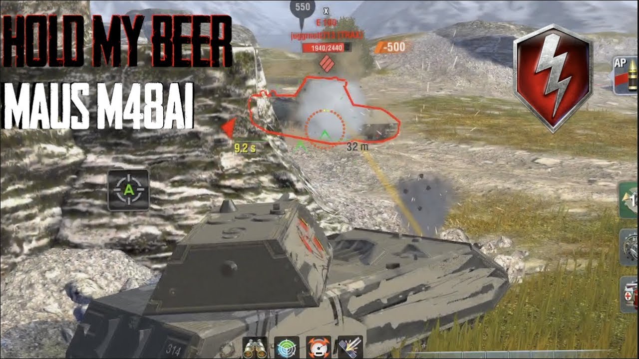 MAUS MONSTER GAME & M48A1 NAIL BITER WORLD OF TANKS BLITZ