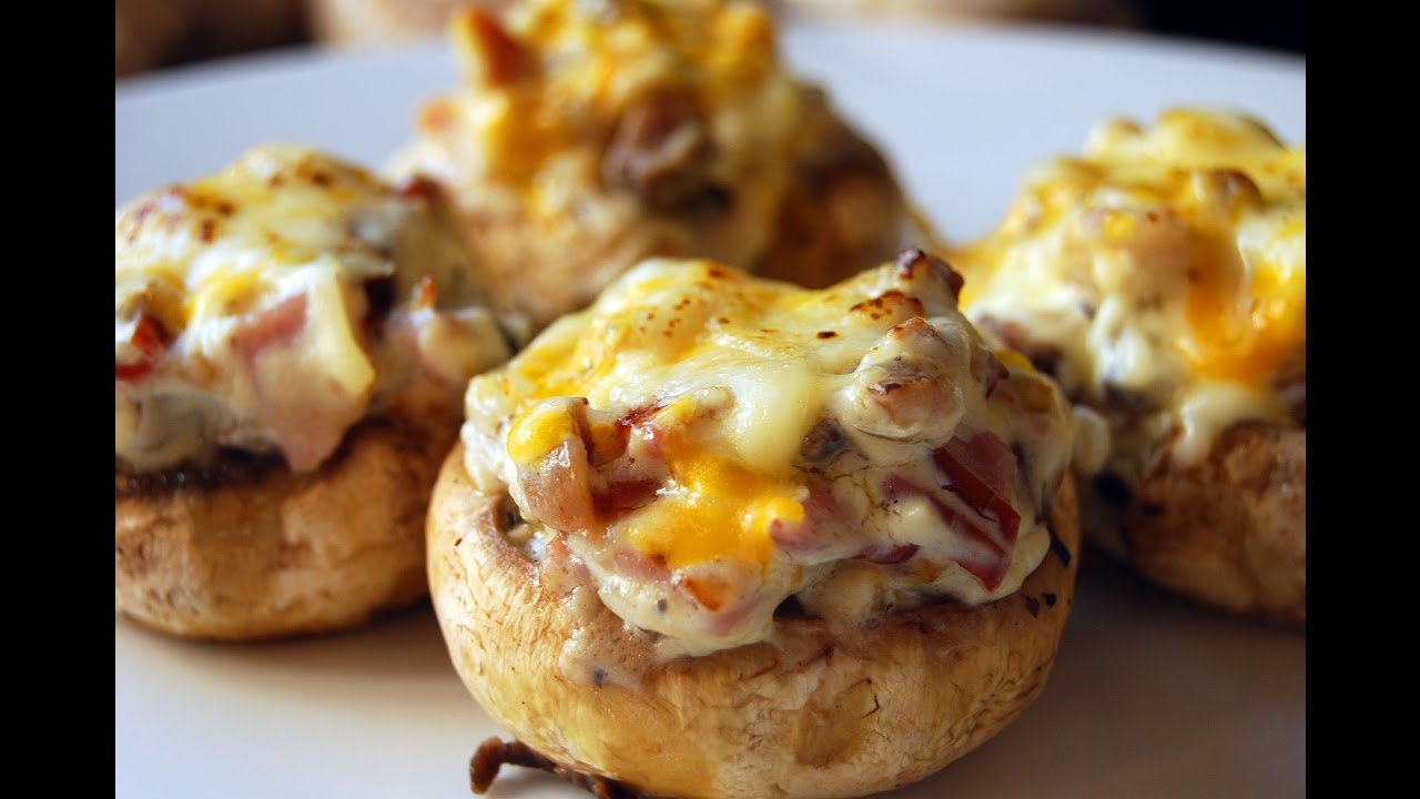 champiñones rellenos con queso