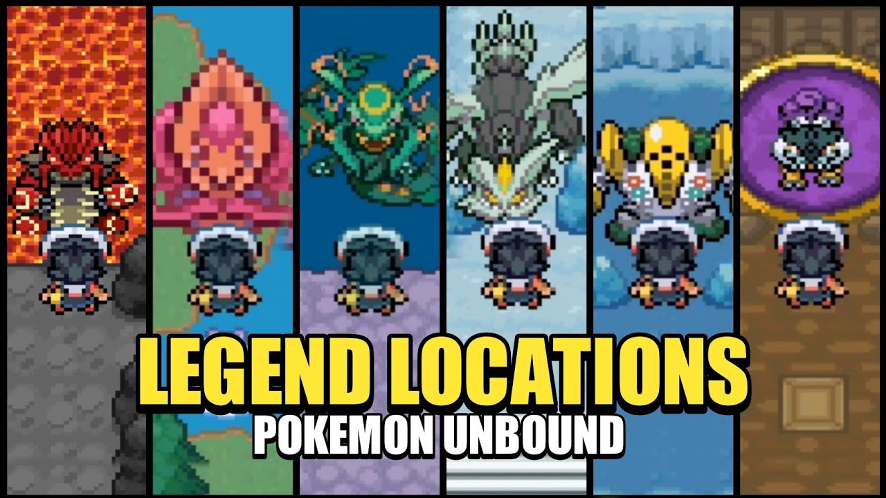 POKEMON UNBOUND 2.1.1.1 - ALL LEGENDARY POKEMON LOCATIONS