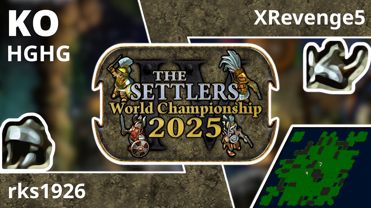 [DE] rks1926 vs XRevenge5 | Spiel 1 | KO-Phase | Die Siedler IV Weltmeisterschaft 2025