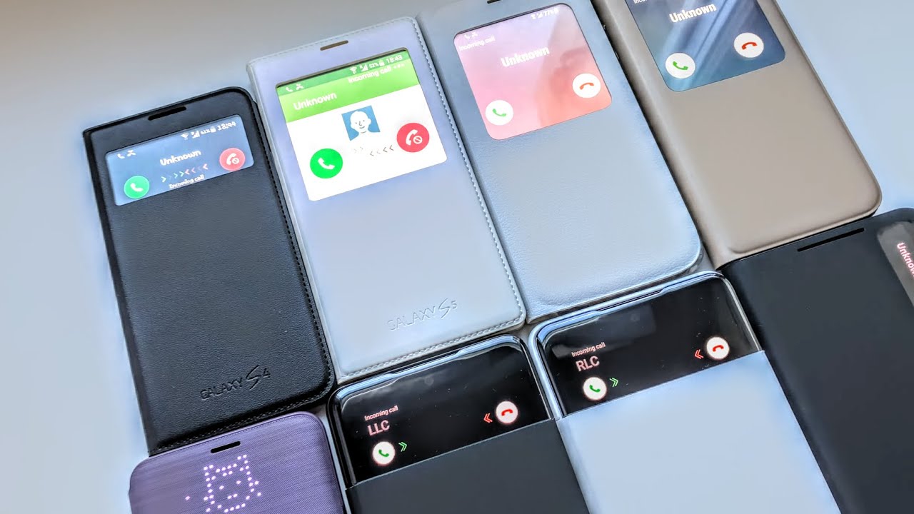 8 Samsung Galaxy Phones Incoming Call in S View & LED View Flip Cover Cases
