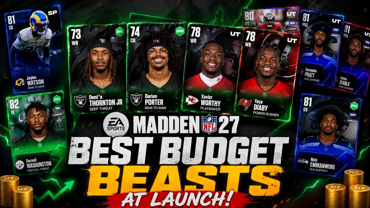 ЛУЧШИЕ БЮДЖЕТНЫЕ ИГРОКИ НА СТАРТЕ MADDEN 27 ULTIMATE TEAM!! КАК НАЙТИ БЮДЖЕТНЫХ МОНСТРОВ!!