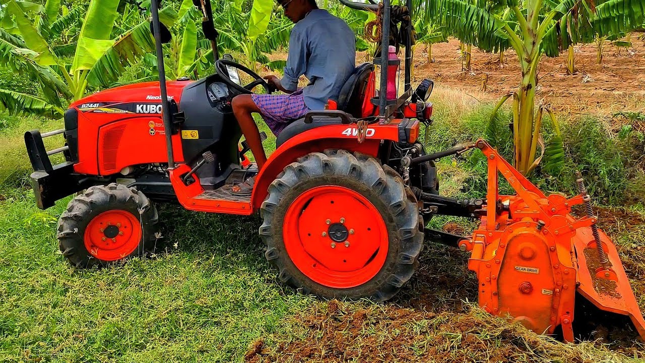 Kubota B2441 mini Tractor | Rotary tiller performance | specifications & price