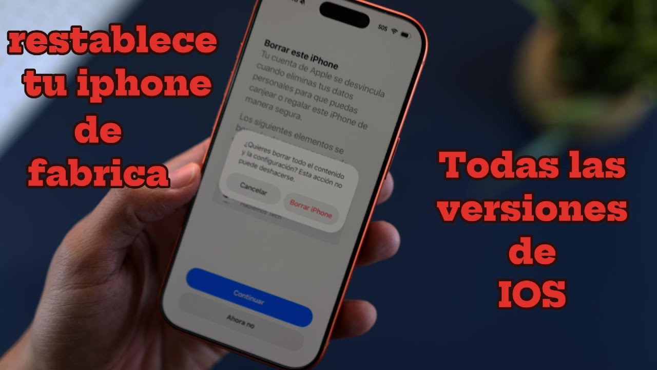 Como Restablecer mi iPhone de fabrica, Todas las versiones de IOS.