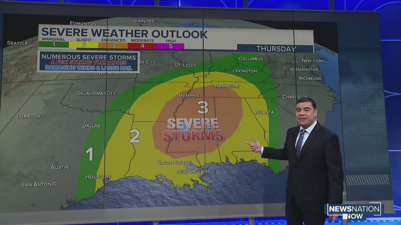 Springtime storms cause damage in central Texas, more severe weather expected in parts of the southe