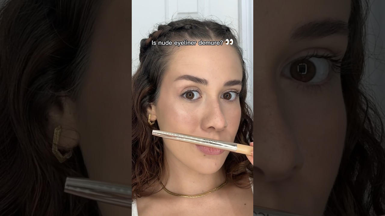 Does nude eyeliner in the waterline work? 👀 #makeuptutorial #doeeyes