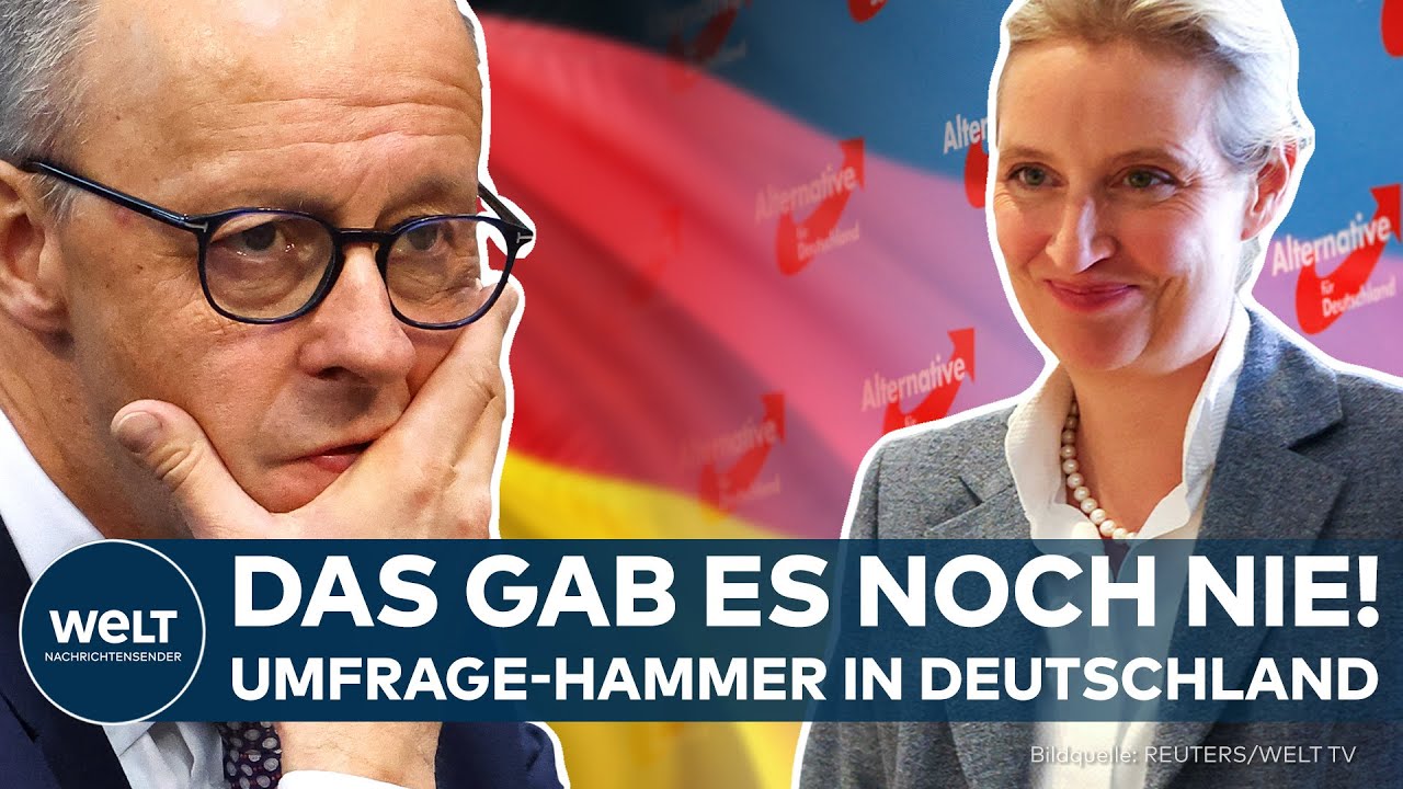 MACHTVERSCHIEBUNG IN DEUTSCHLAND: Schock in der CDU - Umfrage sieht AfD gleichauf! Was macht Merz?