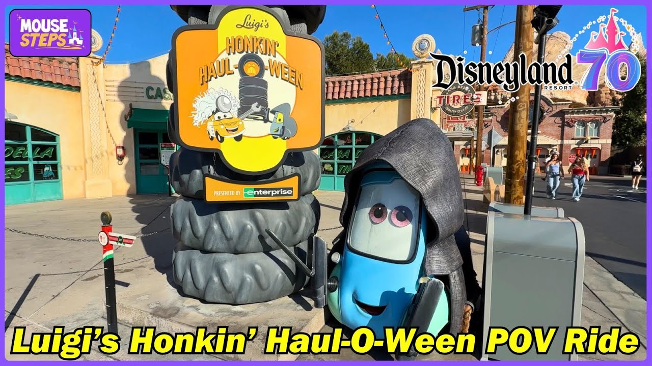 Luigi’s Honkin’ Haul-O-Ween POV Ride in Cars Land - Disneyland Halloween Time 2025