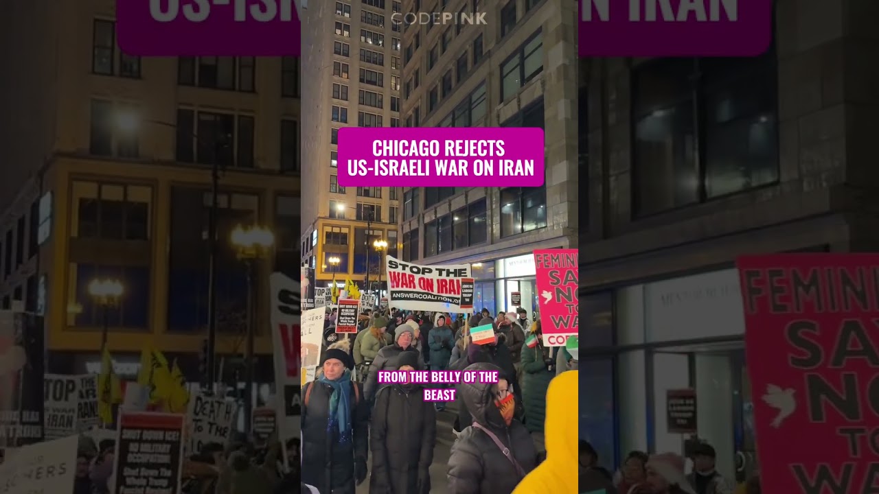 Chicago protests US-Israeli war on Iran 🇮🇷🩷✌️