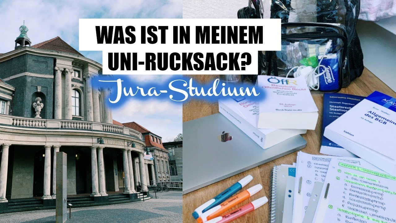 WAS IST IN MEINER UNI-TASCHE / BIB-BAG? Wie organisiere ich mich? (Jura-Student, Essentials)