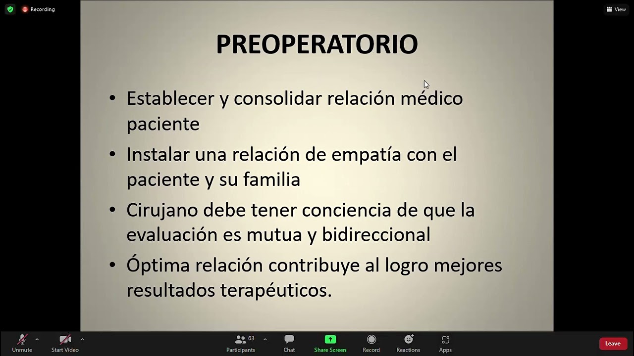 CIRUGIA GENERAL Y DIGESTIVA: Manejo pre y post operatorio (1 de marzo) - Dr. Padilla