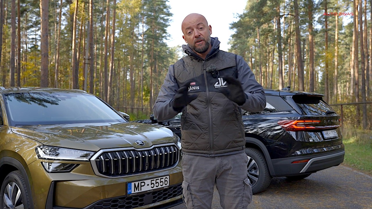 Ar hibrīdu vai bez? Jānis Vanks salīdzina divus Škoda Kodiaq