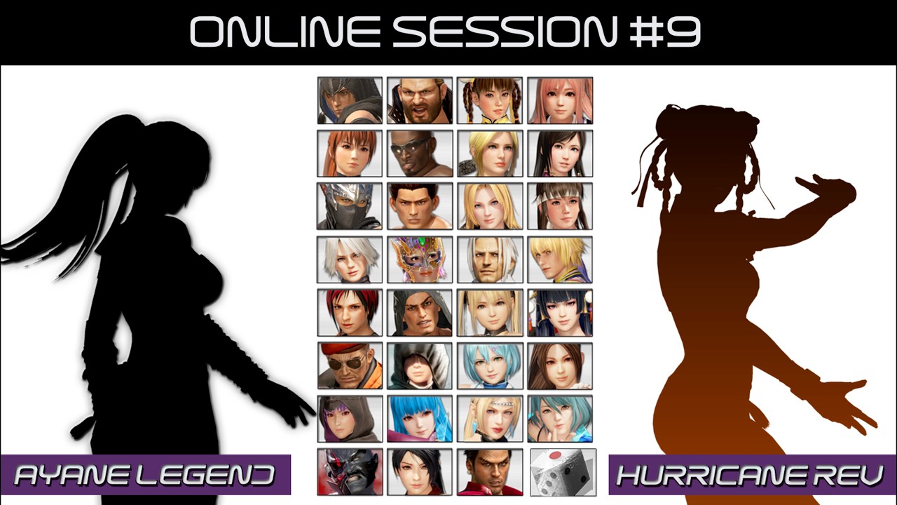 DOA6 Online Session #9  - Ayane Legend (Kasumi) vs Hurricane Rev (Leifang)