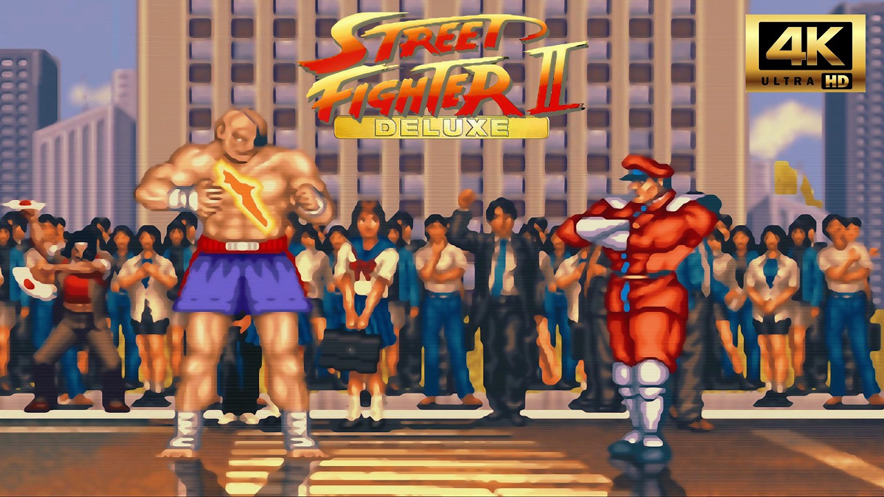 Street Fighter 2 Deluxe - Sagat VS M.Bison - Fighting at the opening of the Street Fighter 2 #mugen
