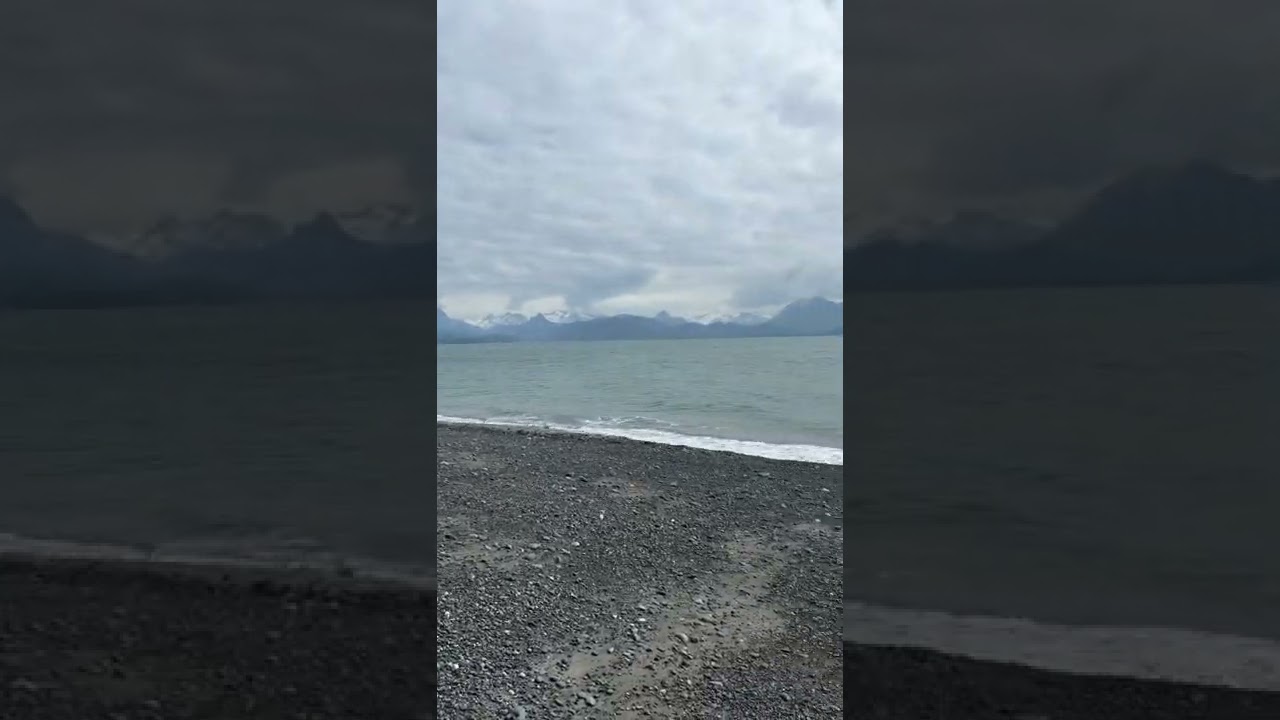 Perfect BEACH surrounded by Mountains #alaskatravel #homeralaska #seward #alaskamountains #travel