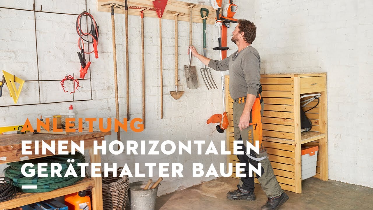 STIHL Anleitung: Horizontalen Gerätehalter bauen