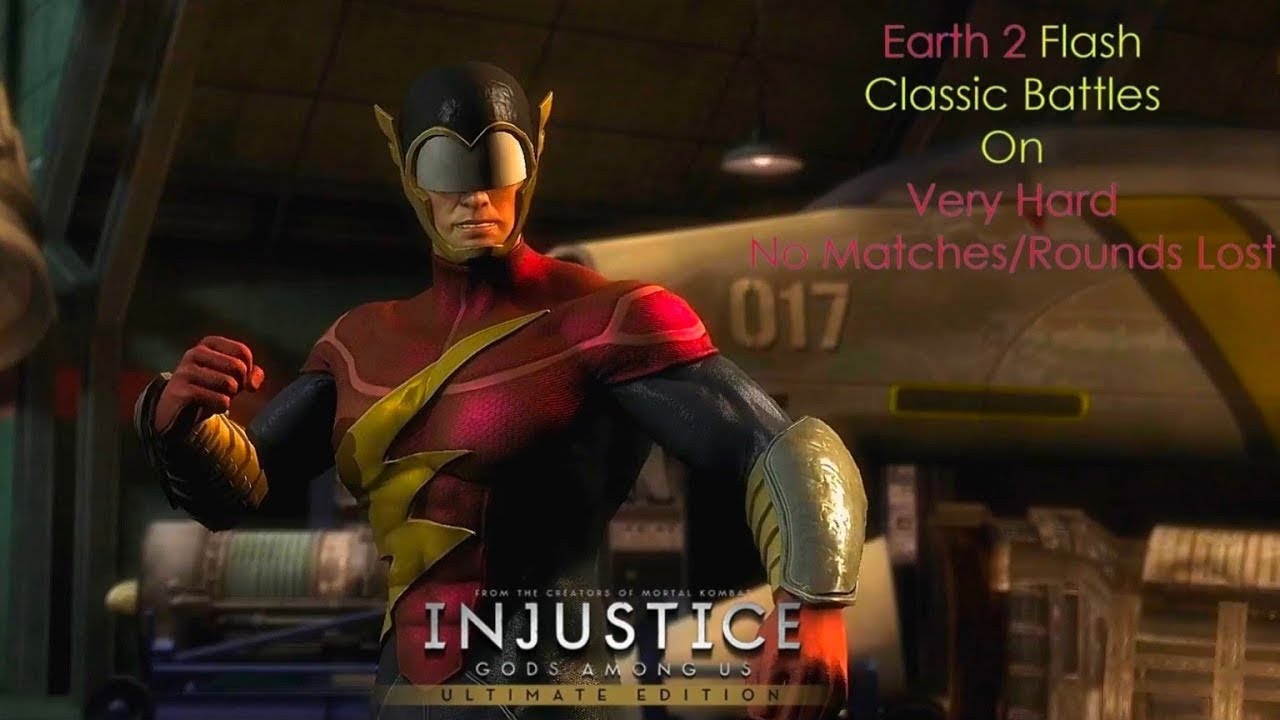 Injustice: Gods Among Us - Earth 2 Flash Classic Battles на очень сложном уровне сложности. Ни од...