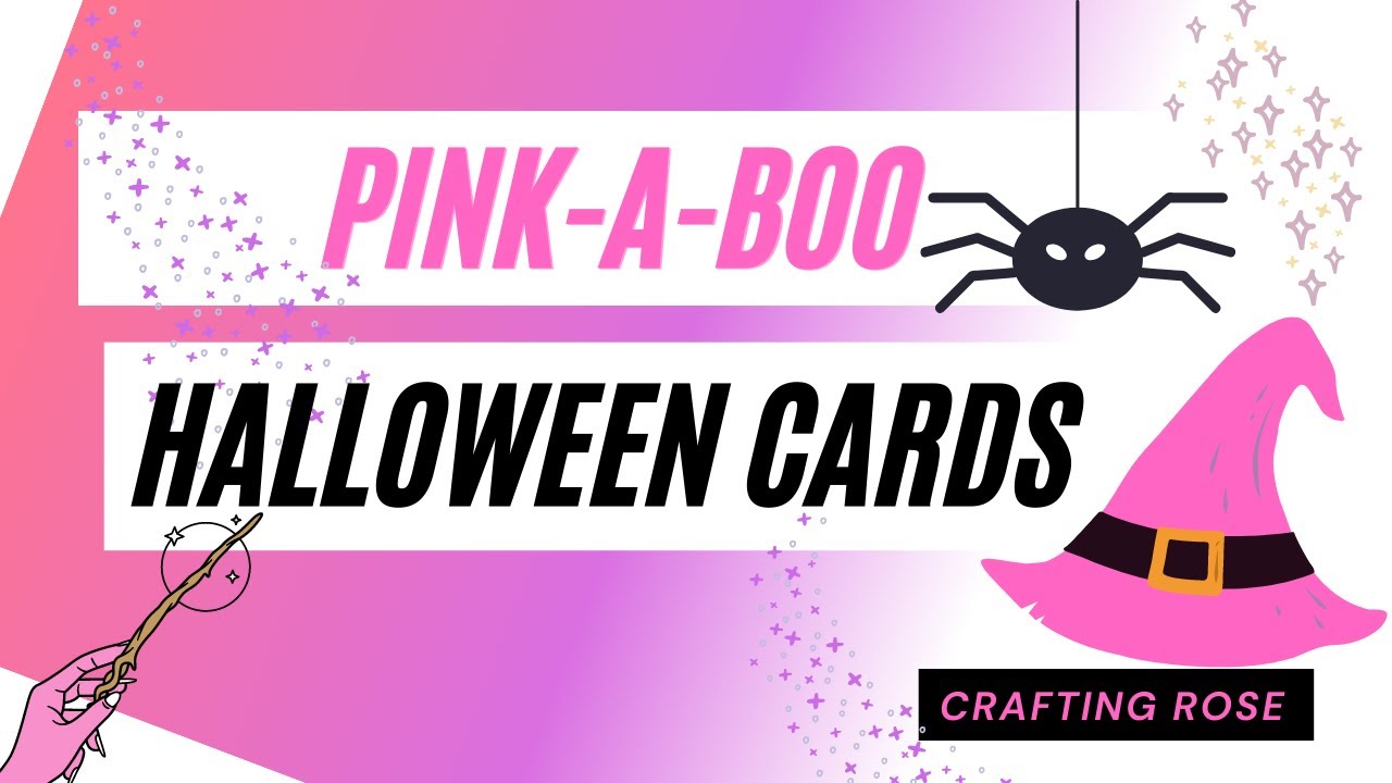 Pink Halloween Cards featuring the Craftsmart Pink-A-Boo Paper Pad - Pastel-O-Ween