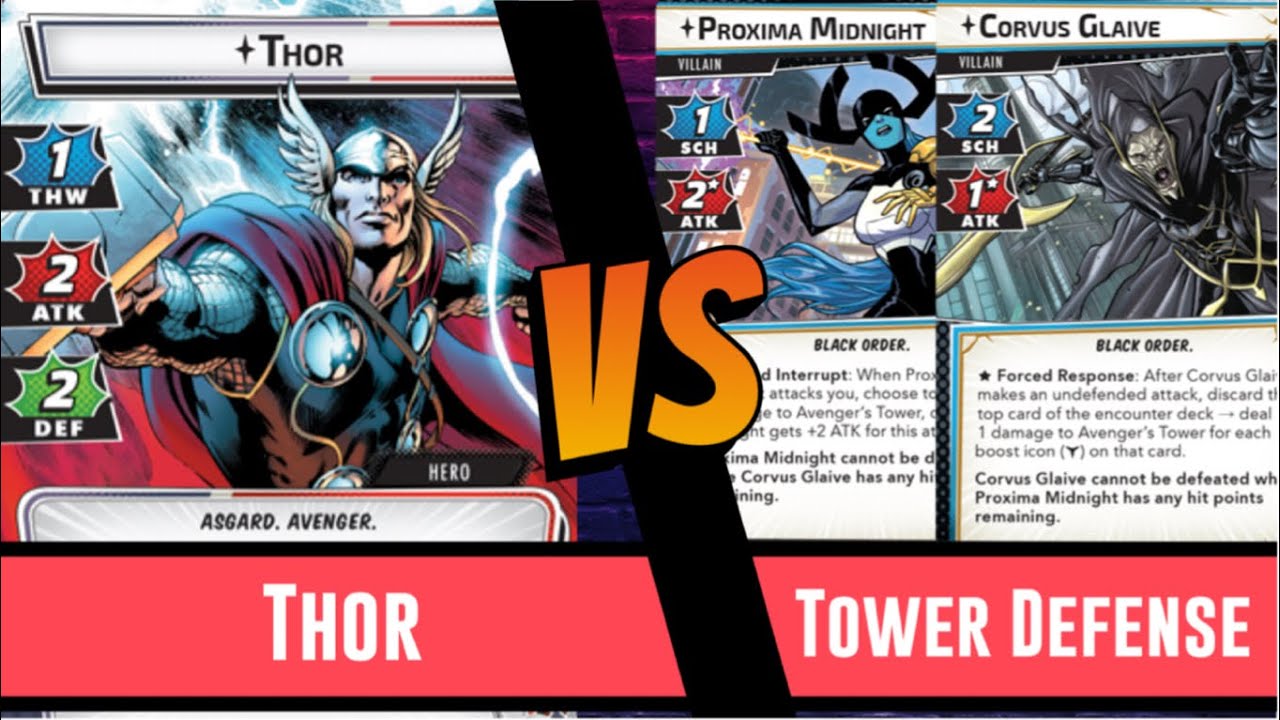 Marvel Champions | Thor | Playthrough | Tower Defense | True Solo | Aggression | Mad Titans Shadow