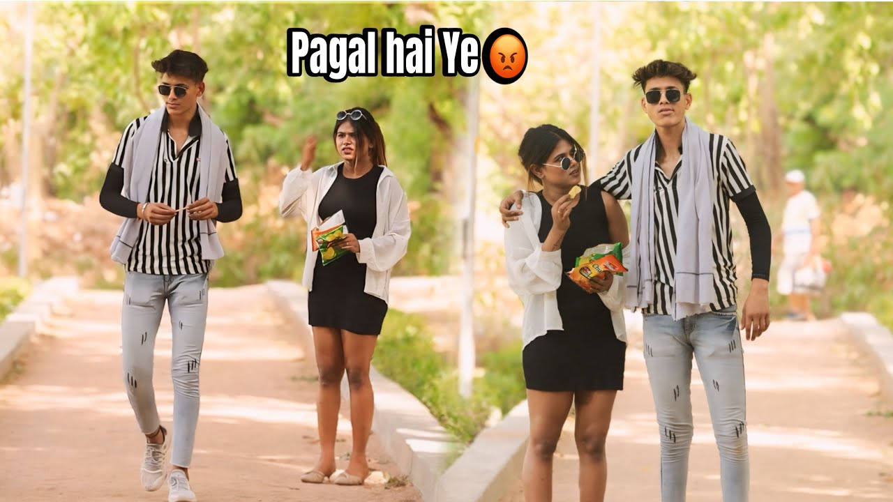 Prank On Stranger Cute Girl 😎😍 || तुम मेरे कुरकुरे क्यों खा रहे हो😡 || Gone Wrong ||