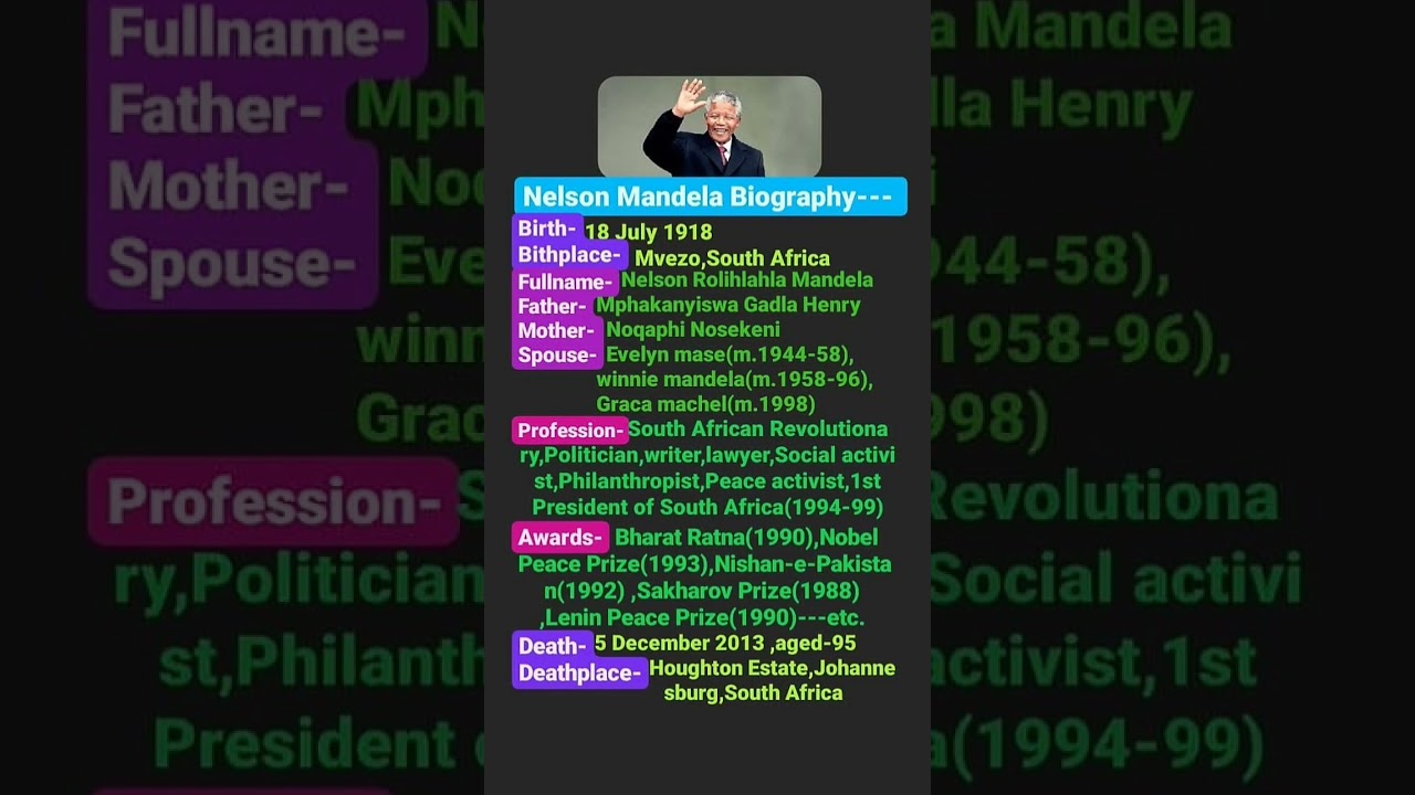 nelson mandela biography