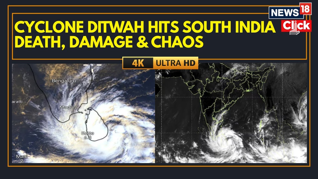Cyclone Ditwah Approaches Tamil Nadu: Heavy Rain, Winds & Flood Alerts | Rescue Ops Underway | 4K