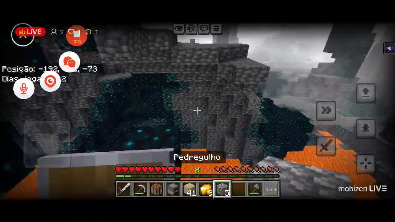 Live jogando minecraft