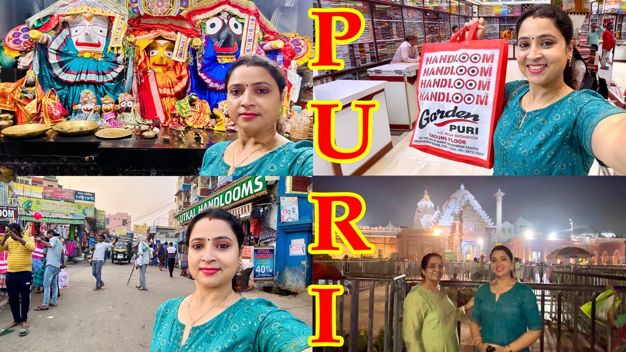 Puri || Puri Sea Beach & Swargadwar Market || Aarti In Jagannath Mandir || Saree Shopping || Day 1
