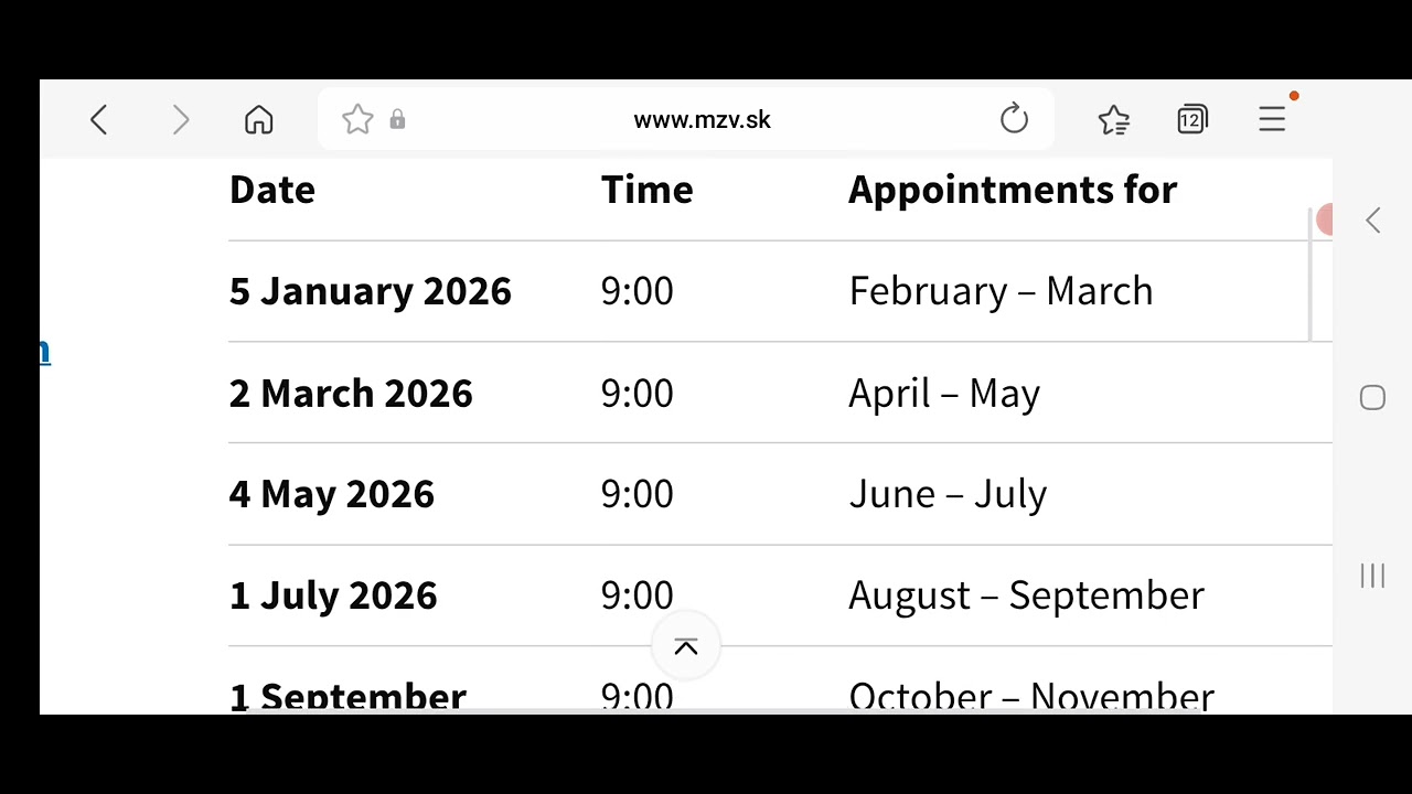 How to get Slovakia National D Visa Appointment 2026 from BLS Abu Dhabi? Youtube.