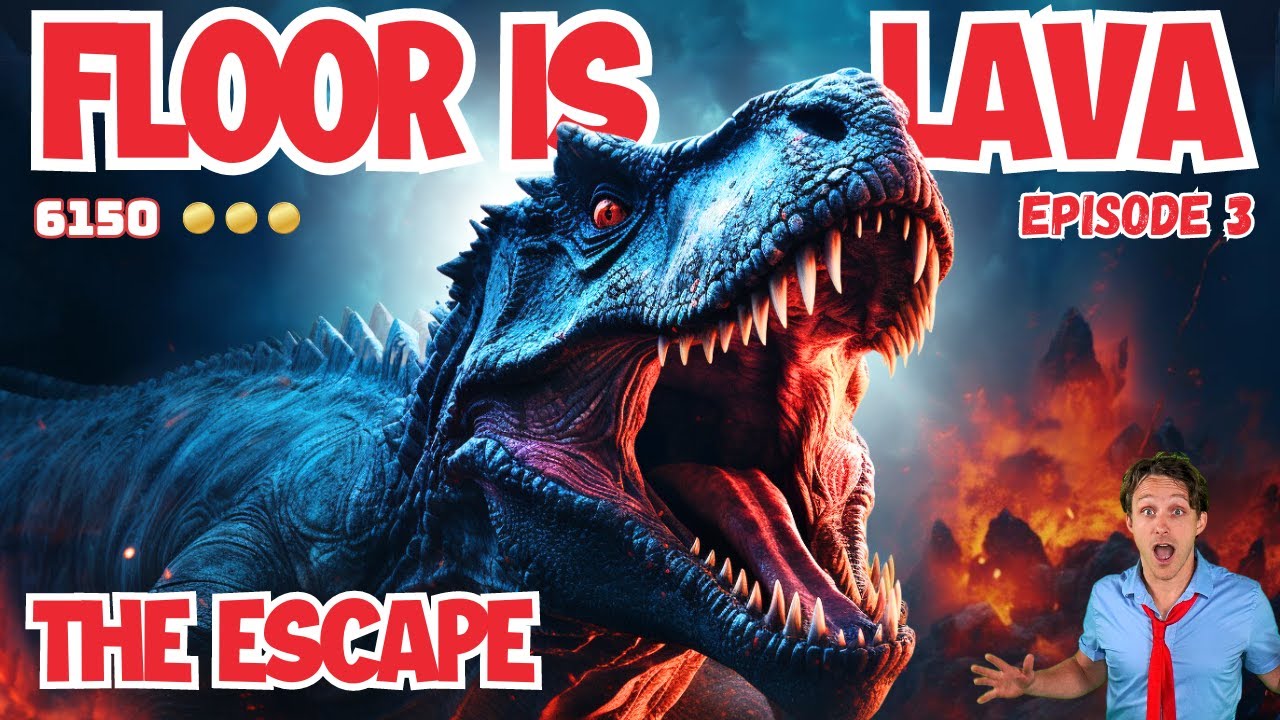 Dinosaur Floor is Lava Kids Brain Break | Great Escape Adventure Exercise & Workout
