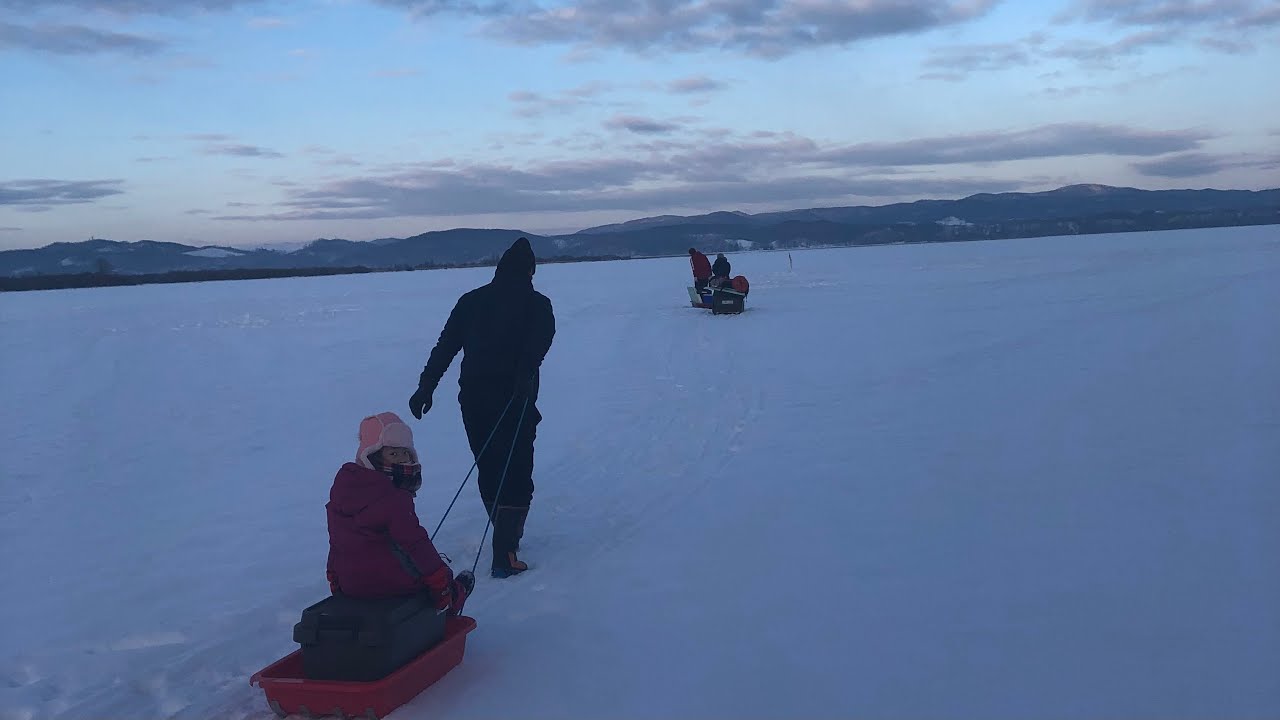 【まさかの🕳💦😭】北海道 網走湖 女満別安定の🎣　わかさぎ釣り